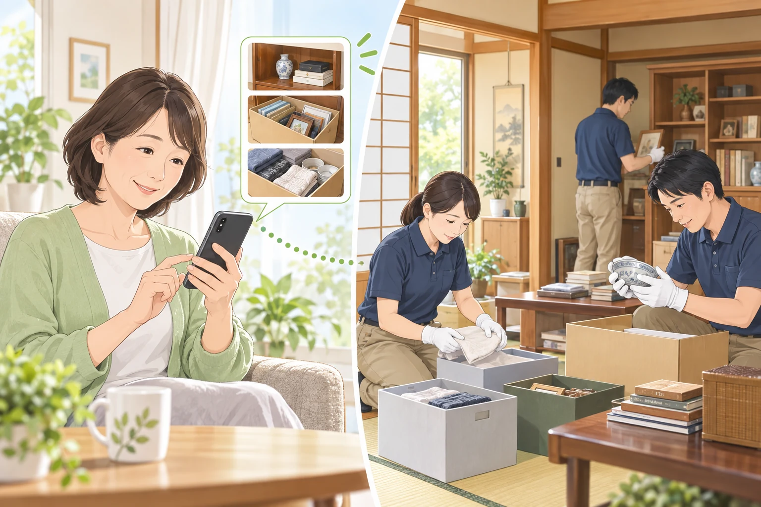 遠方から写真で確認しながら豊田市の実家片付けを進める