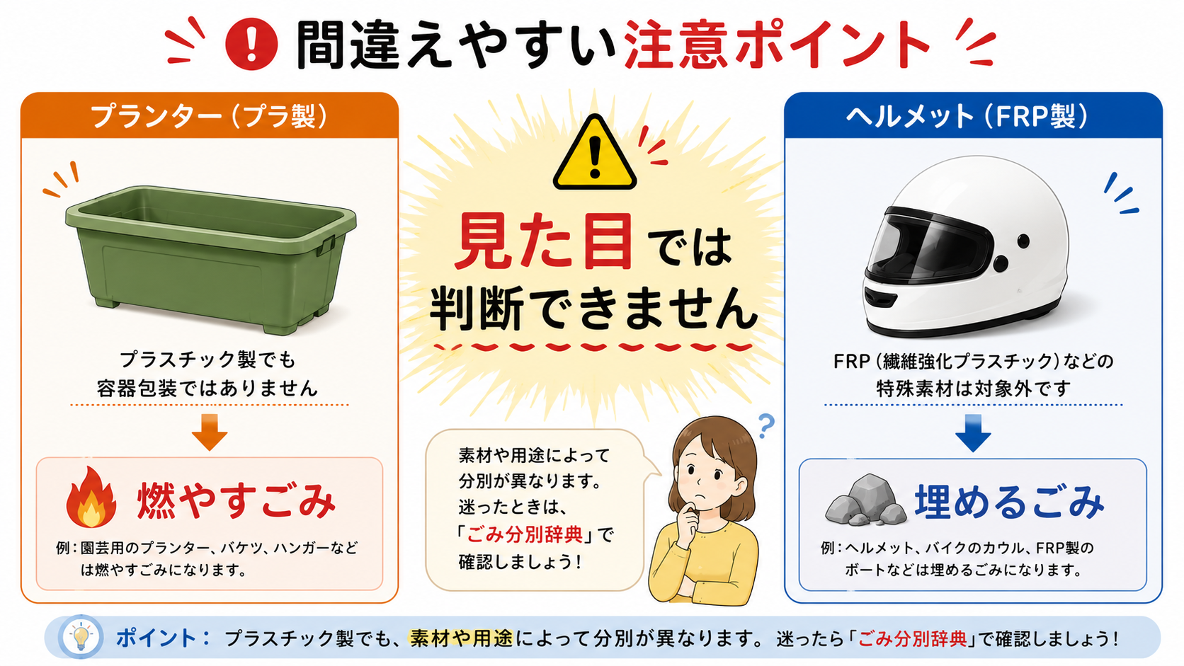 間違えやすい分別の注意点